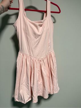Pink Low Back Dress w removable bow